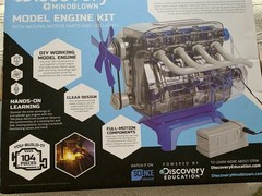 Discovery Mindblown Model Engine Kit with Moving Motor Parts and Led Lights