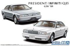 Aoshima 1/24 Model No.89 Nissan G50 President JS/Infiniti Q45 1989 Plastic Model