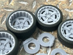 Resin 21/20 Inch: “Centerline 631” Model car Wheels/Tires 1/24 1/25 scale
