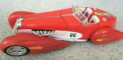 1950’s Streamline Speedster Hot Rod suicide doors hood opens nice graphic 12″