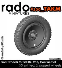 Rado Miniatures 1/35 Sd.kfz.250 Wheels (Continental) for Takom kit