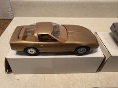 Lot of 3 1984, 1985, & 1986 Corvette Promo Cars Silver, Blue & Gold