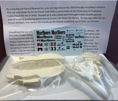 2000 Marlboro Penske Reynard Conversion Kit, Indy resin, 1/25th, resin cars