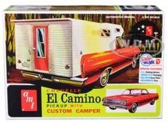 SKILL 2 MODEL KIT 1965 CHEVROLET EL CAMINO W/CAMPER 3-IN-1 1/25 BY AMT AMT1364