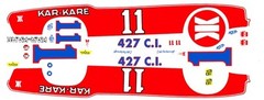 #11 Cale Yarborough Kar-Kare 1973 Chevy 1/24th-1/25th Scale Slot Car Decals
