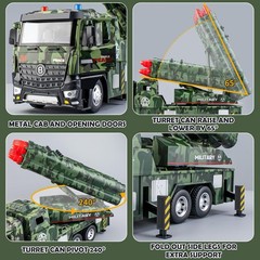 HAPYAD Army Toys for Boys Age 4-7, Military Vehicle 11.5 x 3 x 6 inches