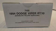 AMT ERTL 1994 Dodge Viper RT/10 Dandelion Yellow Pearlcoat Toy Car Model 7155
