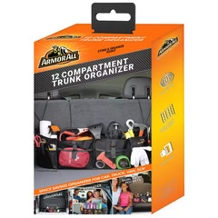 12 Compartment Universal Car Trunk Organizer Built-In Cooler, Collapsible