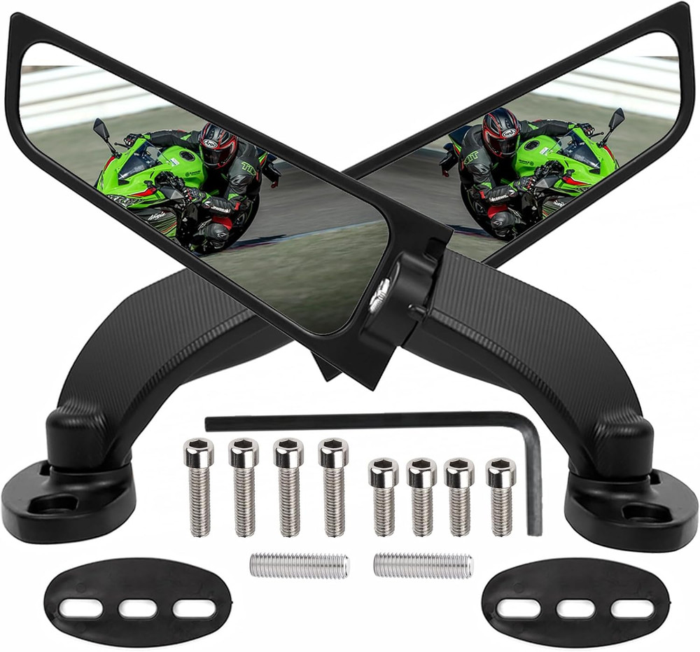 Motorcycle Mirrors Rearview Stealth Mirrors for 2025 Ninja 500 400 650 300 ZX6R