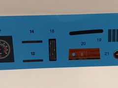69 Chevy Camaro Z28 1/12 Dash Gauges Tach Woodgrain Radio Waterslide Decal Sheet