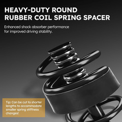 Heavy-Duty Round Rubber Coil Spring Spacer for Car, Enhance Spring Rate for 5″ &