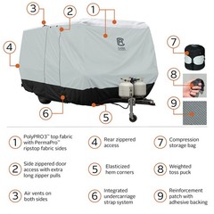 Classic Accessories Rv Skyshield Molded Fiberglass Travel Trailer Cover Fits 8