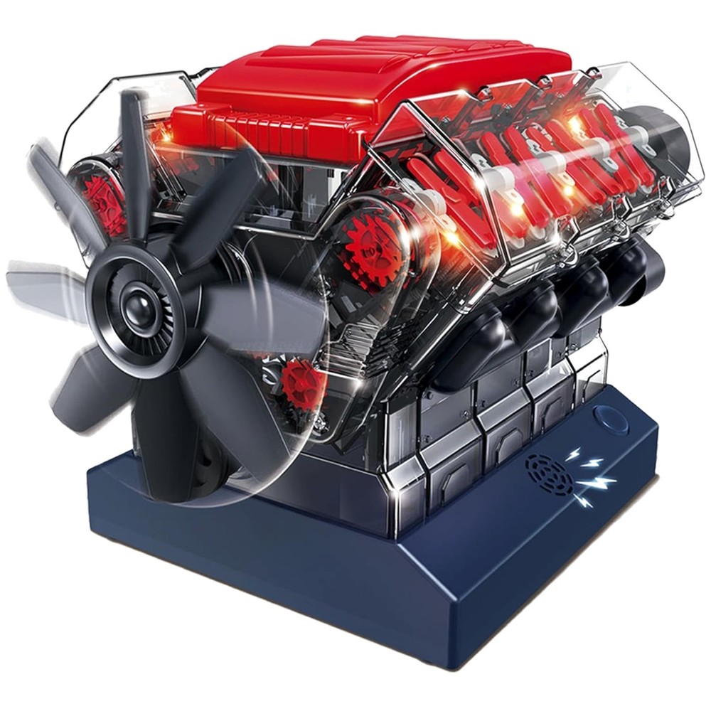 Mini V8 Combustion Engine Model Kit for Adults & Kids