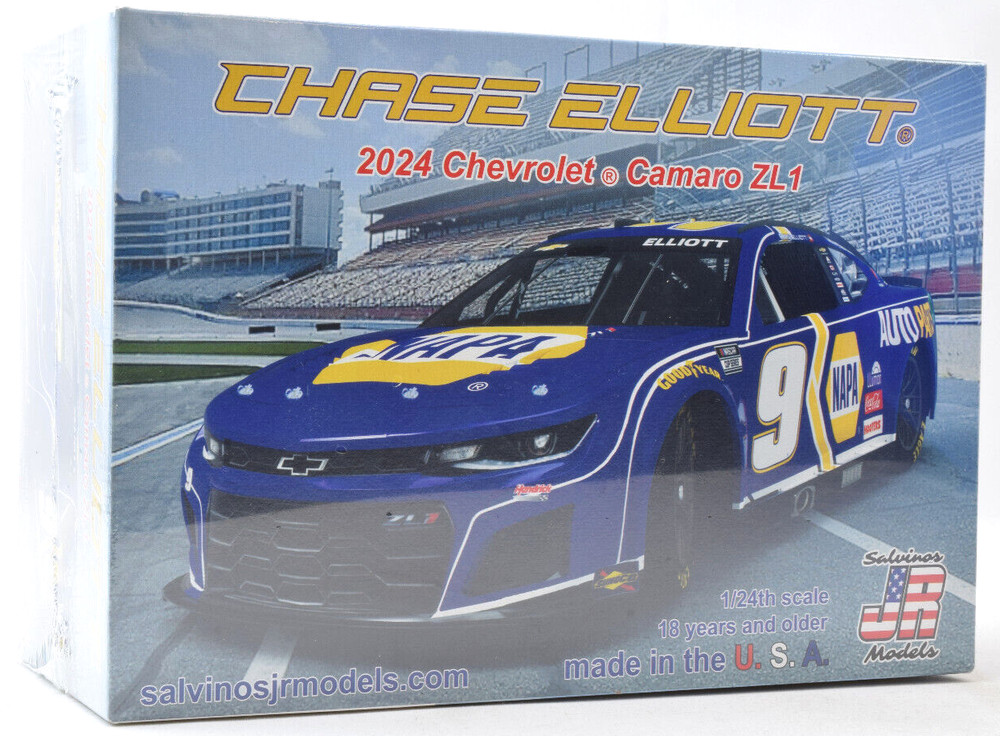 Salvino JR Models “NAPA” Chase Elliot 2024 Camaro ZL1 Nascar 1/24 Scale Car Kit
