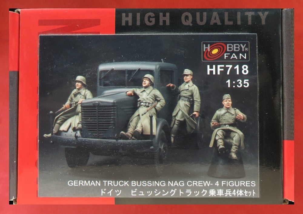 Hobby Fan HF718 1/35 WWII Gr. BUSSING NAG TRUCK RIDERS (4 Figures) – USA SHIP