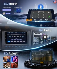 Single Din Car Stereo with Wireless A-pple Carplay Android Auto, 9″ IPS