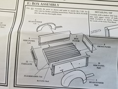 1950 Chevrolet 3100 BOX BED FRONT PANEL for AMT 1:25 Model Kit 50 Chevy Truck