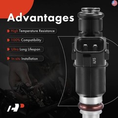 A-Premium 8 Holes Fuel Injectors Compatible with Honda Accord 2003-2007, Pilot
