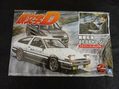 Aoshima 1/24 Toyota AE86 Trueno Initial D Project D Kit w/ Takumi Figure