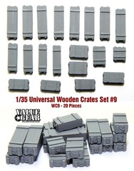 1/35 Universal Wooden Crates #9 – Value Gear Details – 20 pcs Resin Stowage