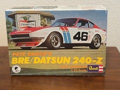 Vintage Revell Pete Brock’s Bre/ Datsun 240-Z SCCA Champion 1/25 Model Kit #1422