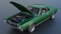 ABS Like Resin 3D Printed 1968 AMC Javelin Model in 1/25