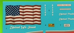 Lot Of 2 Decal Sheet Peterbilt 359 1/25 USA American Flag Star Red White Stripes