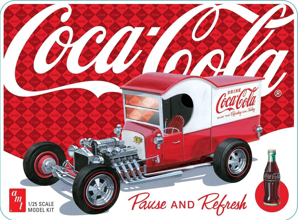 New AMT 1:25 Coca-Cola 1925 Ford Model T Panel w/ Tin Model Kit AMT1523