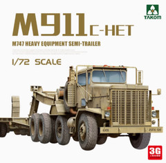 1/72 assembled model M911 C-HET tank transport vehicle M747Heavy trailer