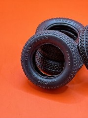 1972 Nova SS AMT Goodyear Raised Black Letter Tires Set 4 Model Parts 1:25 New