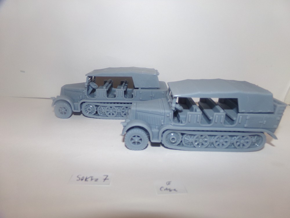 SdKfz 7 many vaiants (1:100 to 1:48 scales)