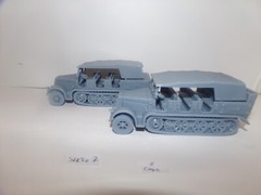 SdKfz 7 many vaiants (1:100 to 1:48 scales)