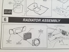 1969 Dodge Super Bee RADIATOR , SHROUD , CRADLE — Monogram Revell 1:24 Model 69