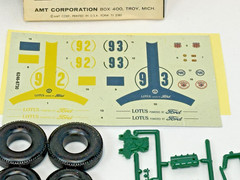 Vintage AMT Lotus powered by Ford model kit 1/25 #2180 Restoration/Parts/Decals