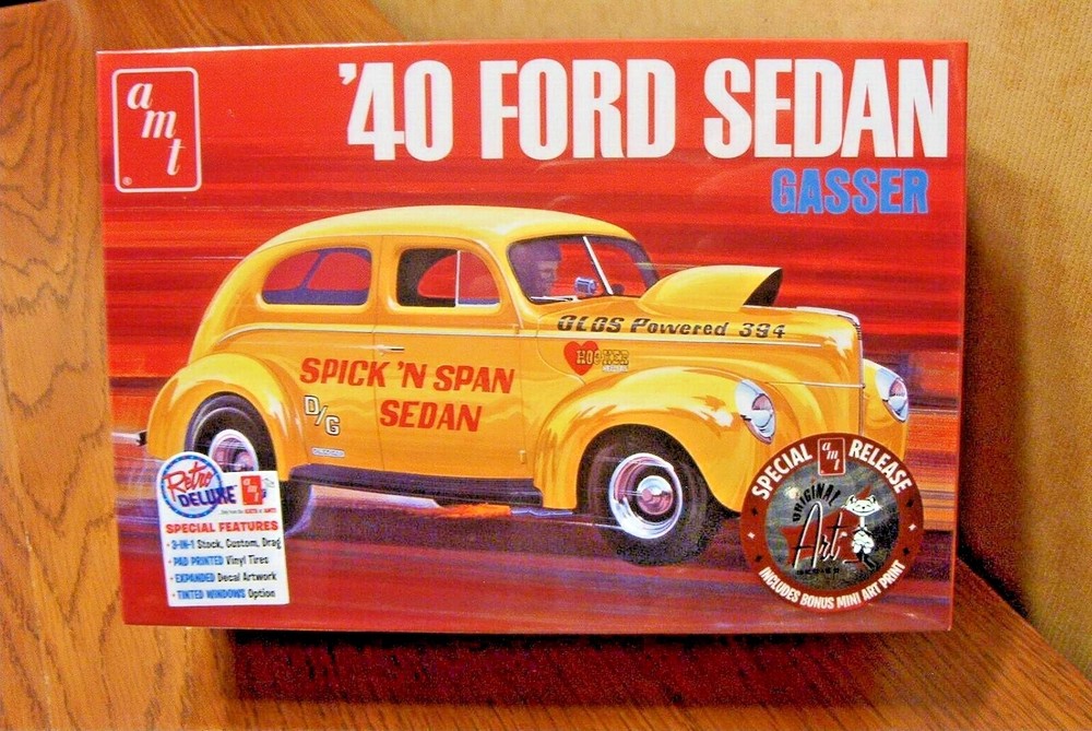 AMT ’40 FORD SEDAN GASSER 1/25 SCALE MODEL KIT build: stock, street rod or drag