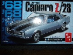 1968 Chevrolet Camaro Z/28 1/25″ Scale AMT Stock Car Plastic Customizing Kit