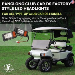 Panglong Club Car DS LED Headlight Kit with Adapter Wire, Factory Style LED