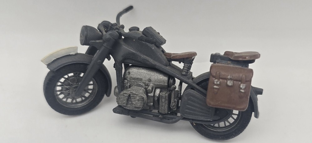 1 Prebuilt German Motorcycle WWII Model / Train Railroad Military Village