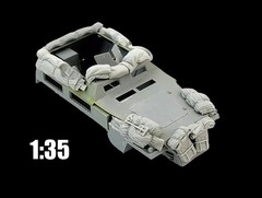 1:35 Cast Resin Model Assembly Kit, GK, Half-track Car Modification, Unpainte…