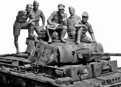 Master Box 3561 Rommel and German Tank Crew, DAK, WW II era 1/35 scale model kit