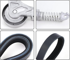 Belt Tensioner Assembly with Pulley with Serpentine Belt Compatible with 2011-20