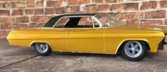 1/24 Scale: 17-inch “Cragar SS” model car wheels/tires. Resin; 3D
