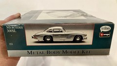 Testors Mercedes-Benz 300SL Metal Body Model Kit Unassembled Silver MPN 153