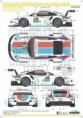 S.K. Decals SK24188 Porsche 911 RSR Le Mans 24 Hr 2019 Porsche GT Team #93 & 94