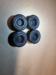 VIntage NASCAR Ford Wheels & Tires 1/25 Scale Rims GoodYear Blue Streak FULL SET