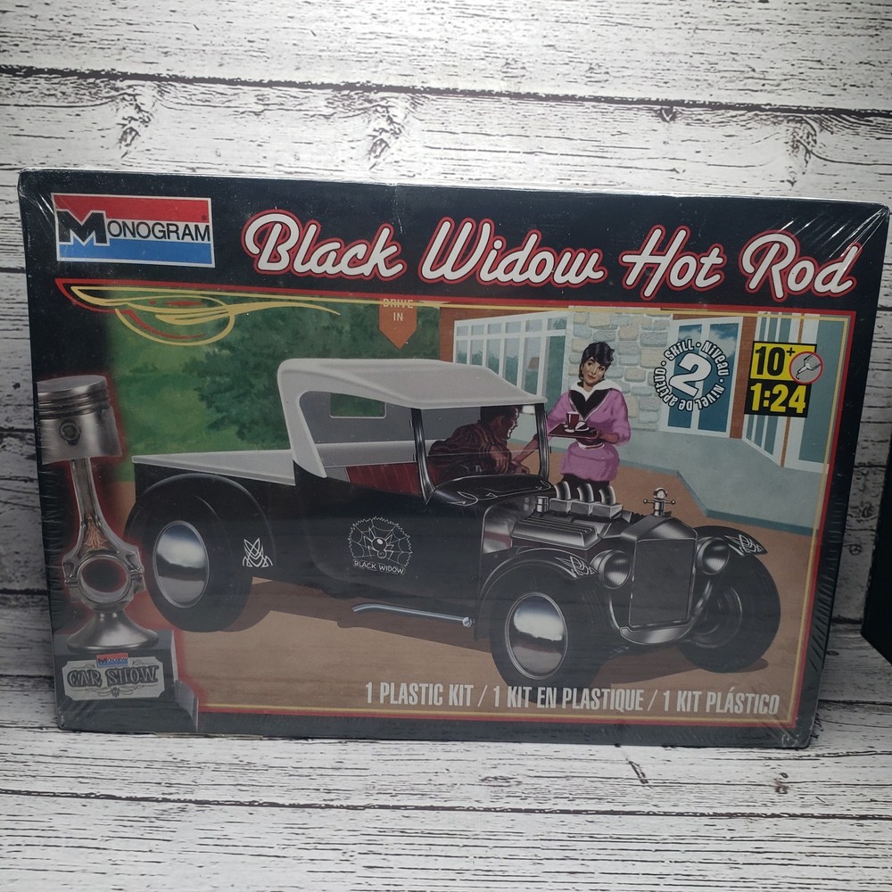 Black Widow Hot Rod Monogram 1:24 NEW FACTORY SEALED **US Seller** NOS