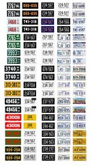 1/25 scale model car assorted USA Virginia license plates state tags 1:25