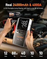 12V 4000A Car Jump Starter w/ 160PSI Air Inflator
