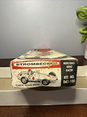 VTG Early Run Strombecker Slot Car Mercedes-Benz Model Kit Box & Parts Only