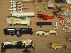Vintage AMT IMC Model Kit Interior Parts Lot 1/25 Seats Steering Wheels